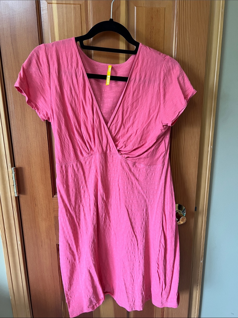 Lole Coral Pink V-Neck Midi Wrap Dress